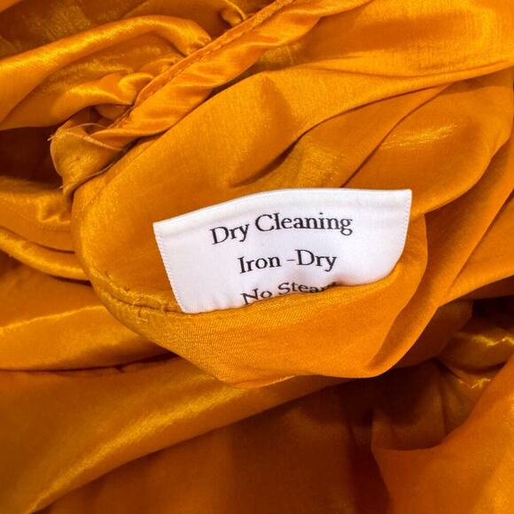 Kika Vargas Valeria Dress in Golden Orange Mini Sleeveless Size Medium - Picture 11 of 11